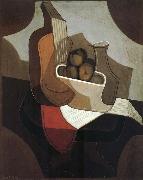Juan Gris the red blanket  on the table USA oil painting artist